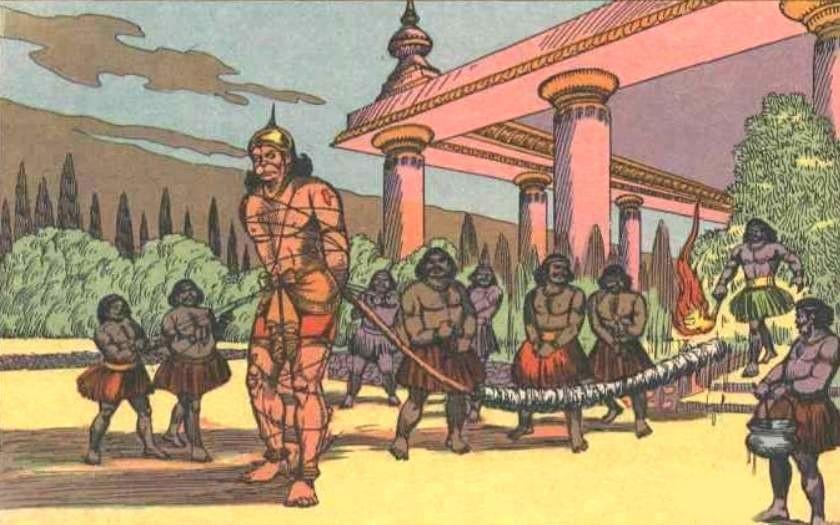 Sunderkand: Setting fire to the tail of Hanuman (Chapter 53)