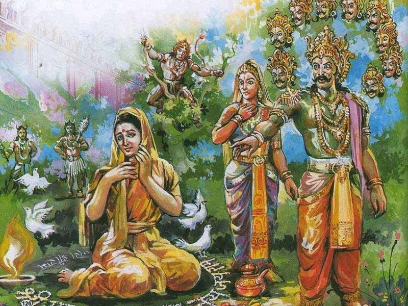Ravana setting limit for Sita (Chapter 22)