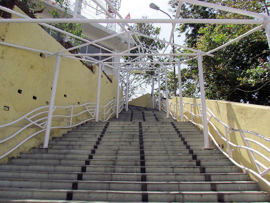 The 300+ stairs leading to the temple