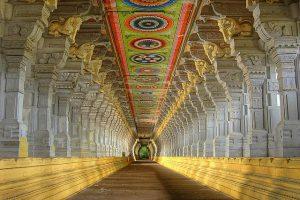 Corridor, Ramanathaswamy Temple, Rameshwaram, Tamil Nadu, India