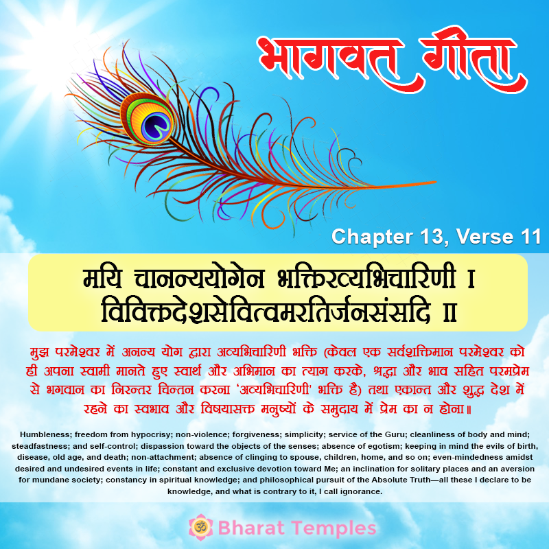 11 (14), Bhagavad Gita: Chapter 13, Verse 11