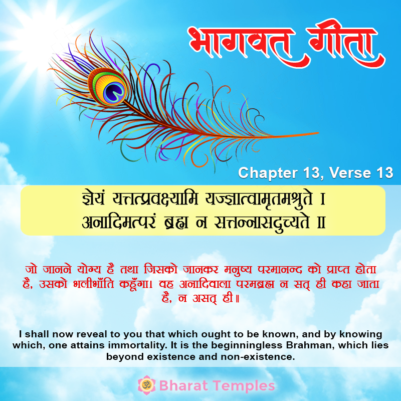 13 (12), Bhagavad Gita: Chapter 13, Verse 13
