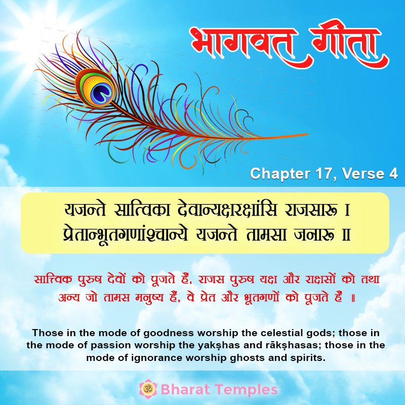 4 (19), Bhagavad Gita: Chapter 17, Verse 4