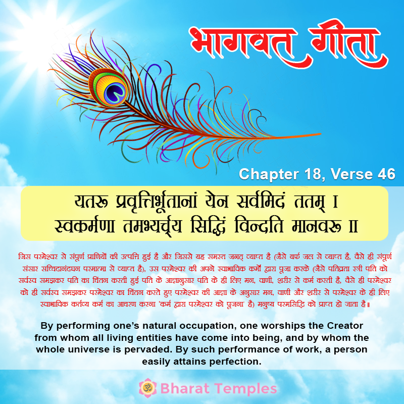46 (5), Bhagavad Gita: Chapter 18, Verse 46