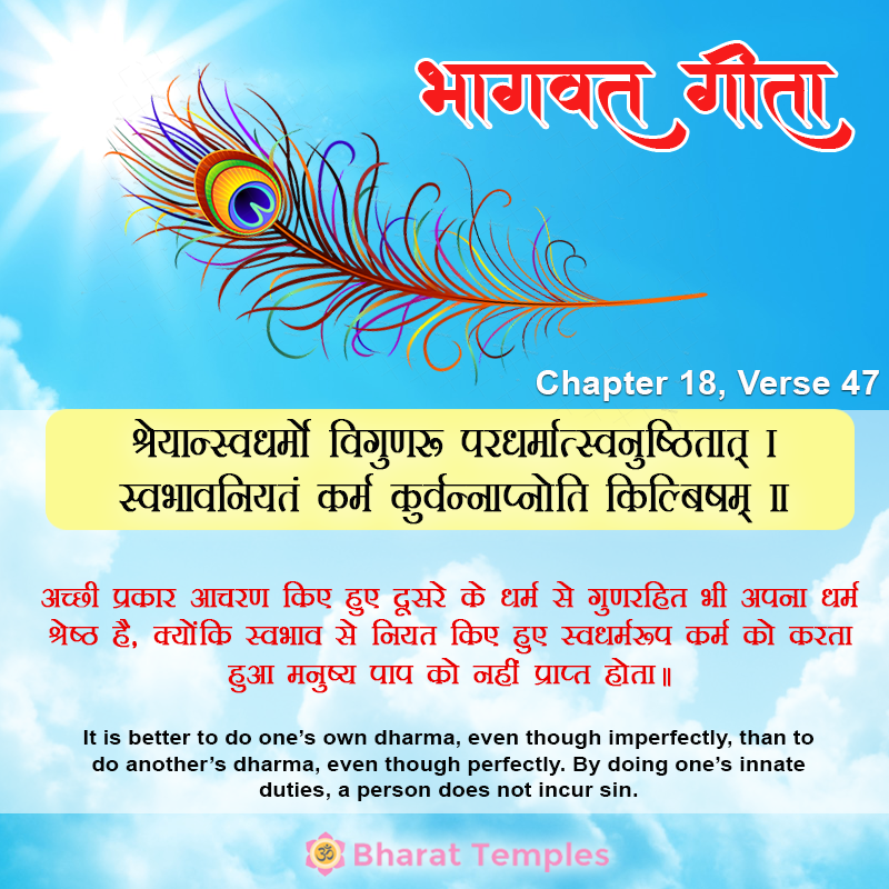 47 (5), Bhagavad Gita: Chapter 18, Verse 47