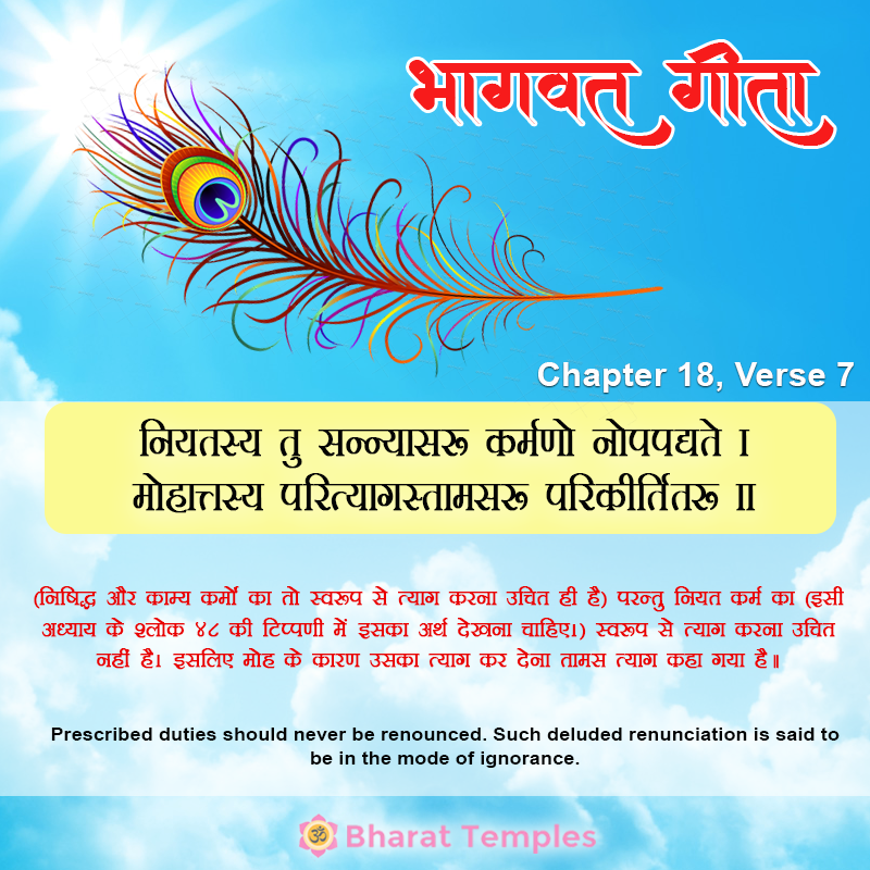 7 (19), Bhagavad Gita: Chapter 18, Verse 7