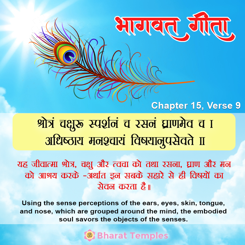 9 (15), Bhagavad Gita: Chapter 15, Verse 9